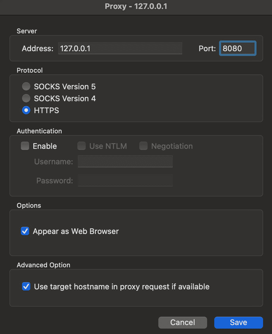 Proxifier proxy profile.